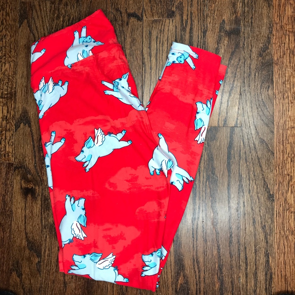 When Pigs fly patterned lularoe unicorn leggings